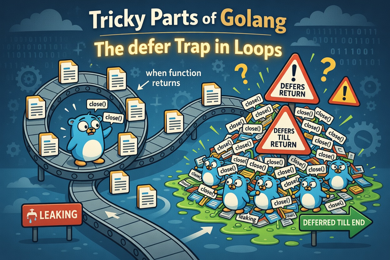 Tricky parts of Golang. The defer Trap in Loops