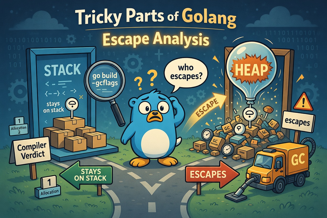 Tricky parts of Golang. Escape Analysis and Heap Allocations