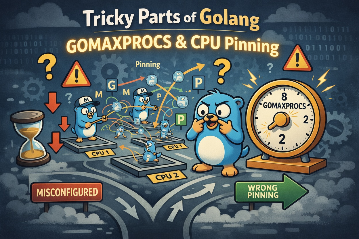 Tricky parts of Golang. GOMAXPROCS, CPU Pinning, and the Scheduler You Can't See
